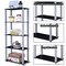 Costway 5-Tier Multi-Functional Storage Shelves Rack Display Bookcase Home Furni Black